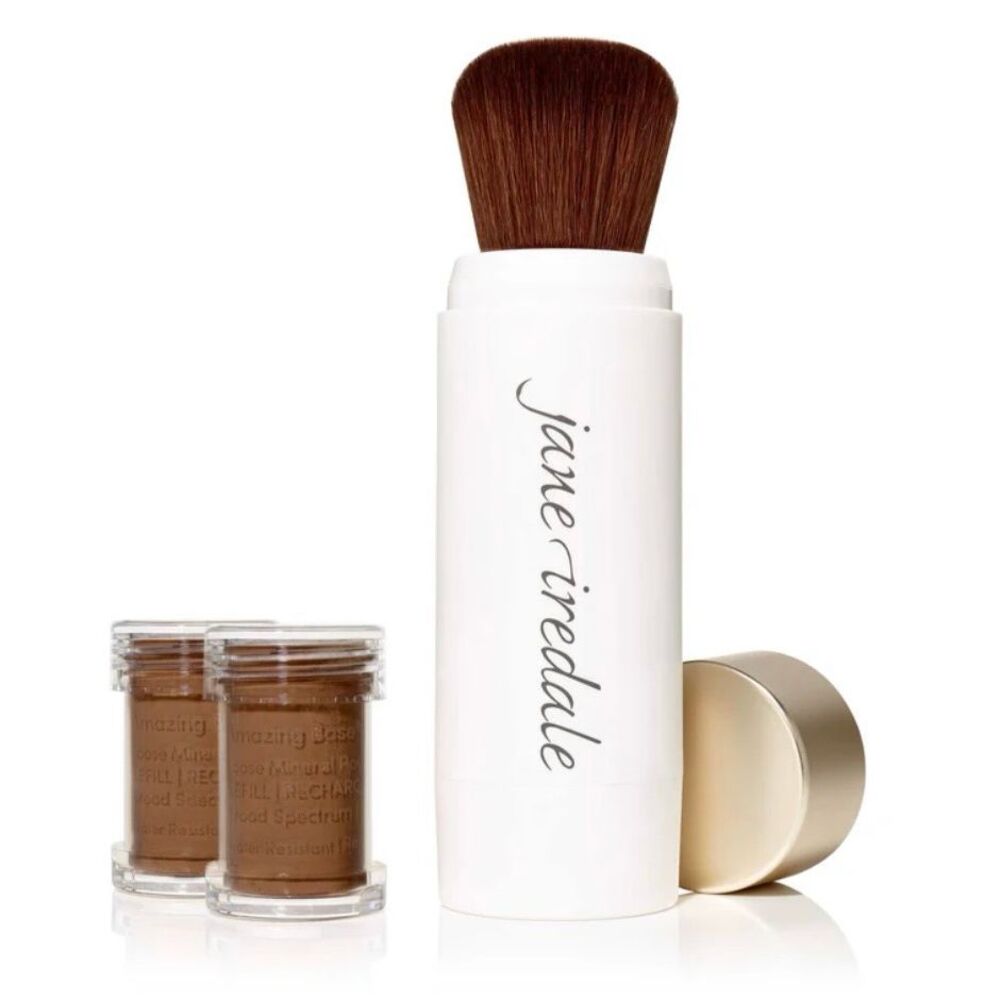 JANE IREDALE - NWTIB  "Amazing Base" Refillable Brush Set in Mahogany